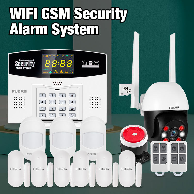 Home Security Front Door Camera - Fuers Tuya スマート警報システムキット WIFI GSM 盗難警報
