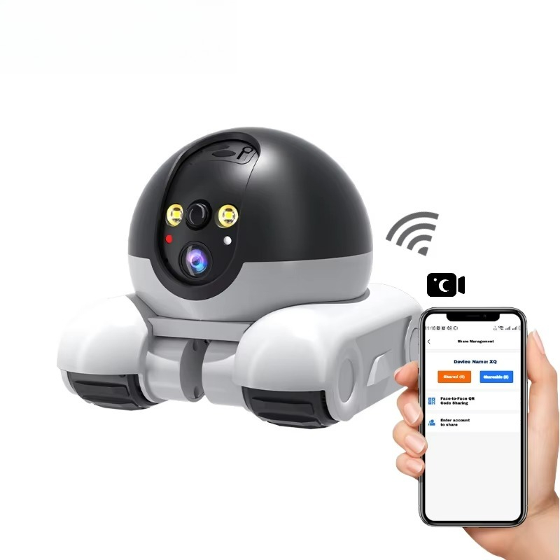 Home Security Robots - 新型スマートペットロボットWiFiホームセキュリティカメラ動体検知モバイルモニター猫用レーザーおもちゃ