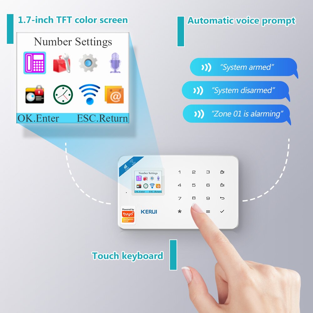 KERUI W181 Tuya スマート WIFI GSM  - Home Security Front Door Camera のレビューと価格