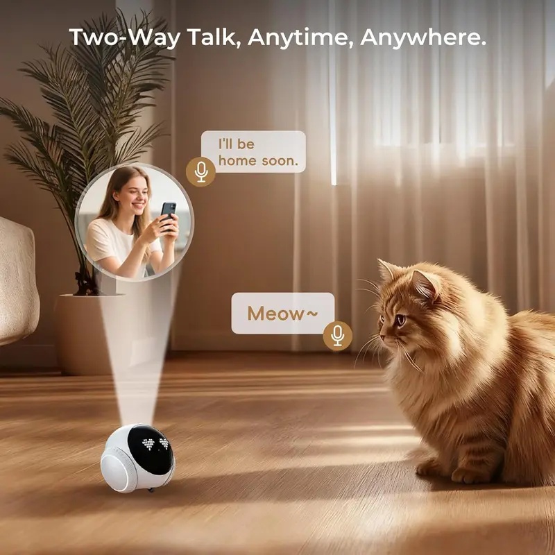 自動充電ドック付き可動式室内ペットロボットカメラ、スマートア - Home Security Robots のレビューと価格