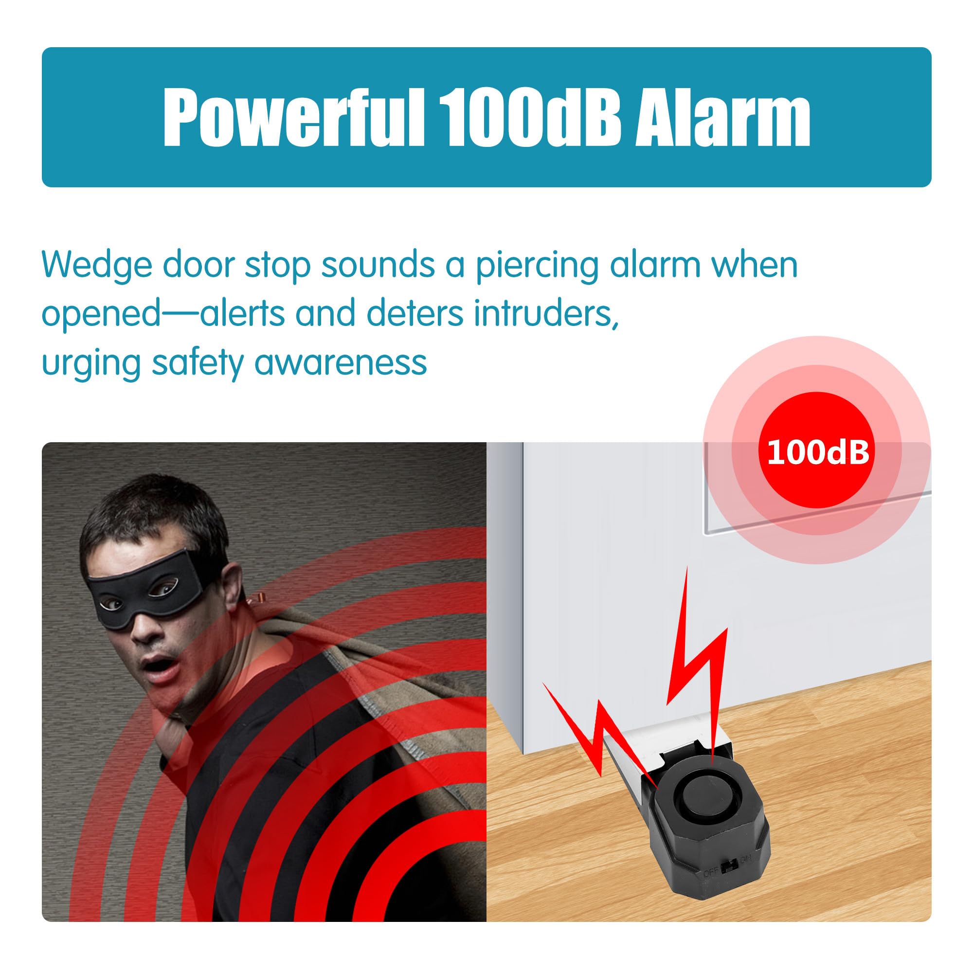 ワイヤレスドアストップアラームシステム 120dB ウェッジ - Sim Gsm Alarm のレビューと価格