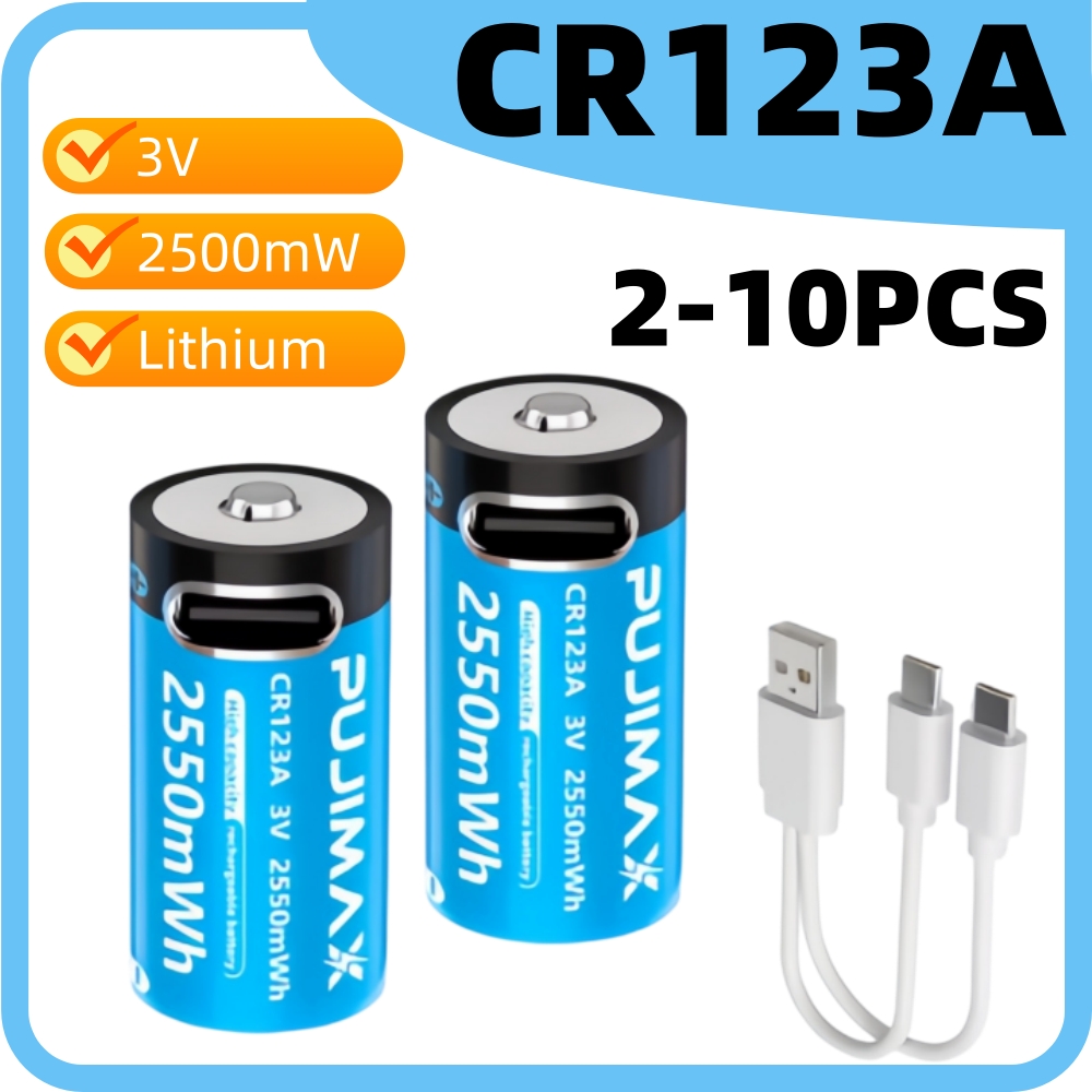 CR123A 3V 2500mWh 充電式リチウム電池、懐中 - Home Security Battery Replacement のレビューと価格