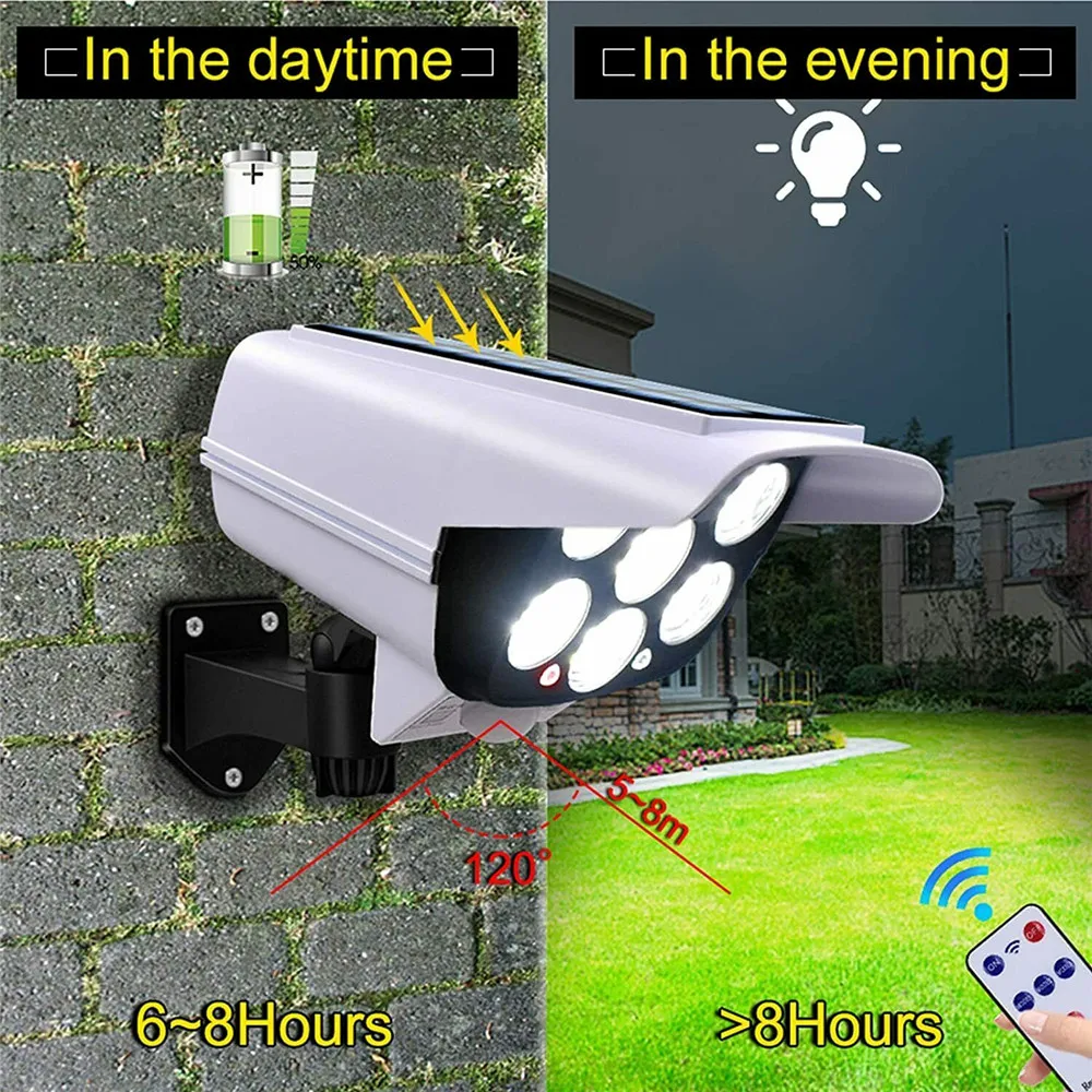 屋外ソーラーライトモーションセンサーセキュリティダミーカメラ - Home Security Items のレビューと価格