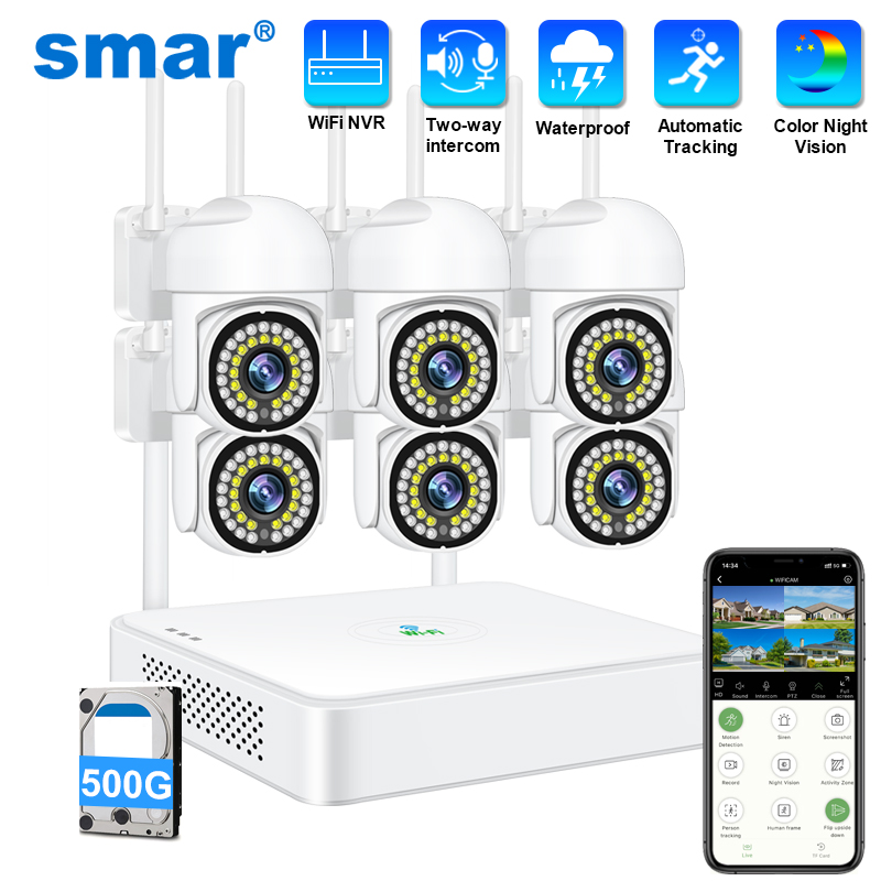 Smar 3MP ワイヤレス CCTV セキュリティカメラシ - Sim Gsm Alarm のレビューと価格