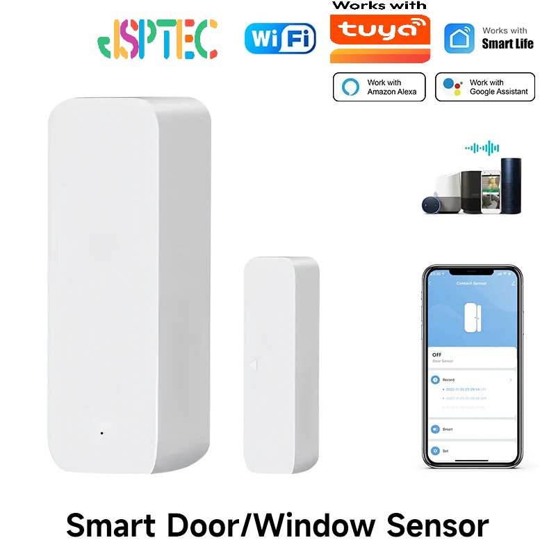 Tuya WiFi スマートドアセンサードア開閉検出器スマー - Sim Gsm Alarm のレビューと価格