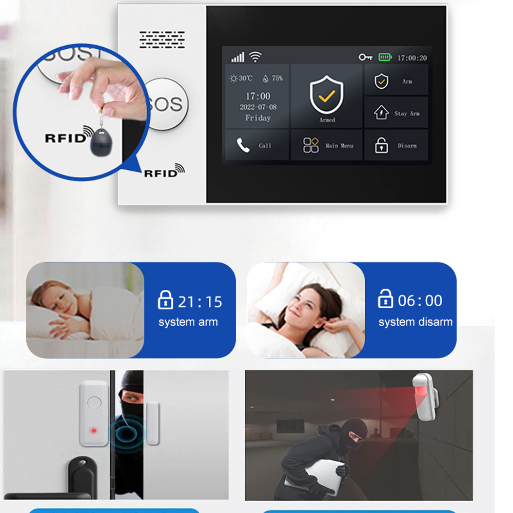PGST 4G Tuya スマートホーム警報システム、WiF - Sim Gsm Alarm のレビューと価格